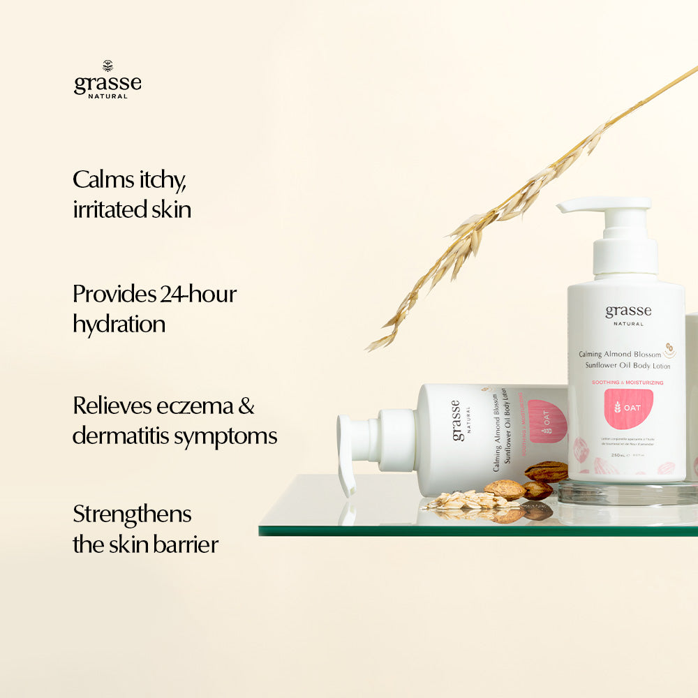 Grasse Natural Calming Almond Blossom Sunflower Oil Body Lotion