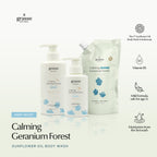 Grasse Natural Calming Geranium Forest - Sunflower Oil Body wash