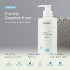 Grasse Natural Calming Geranium Forest - Sunflower Oil Body wash