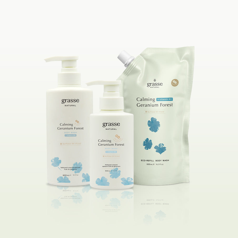 Grasse Natural Calming Geranium Forest - Sunflower Oil Body wash