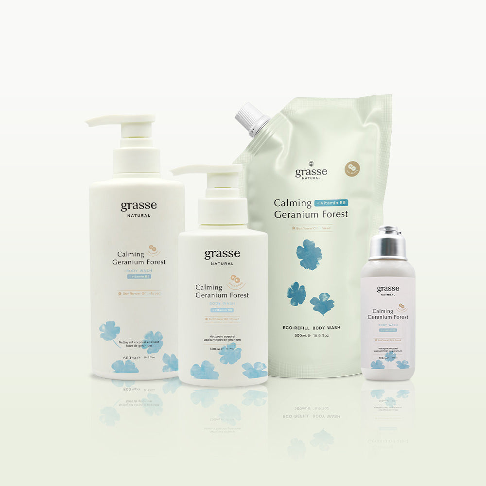 Grasse Natural Calming Geranium Forest - Sunflower Oil Body wash