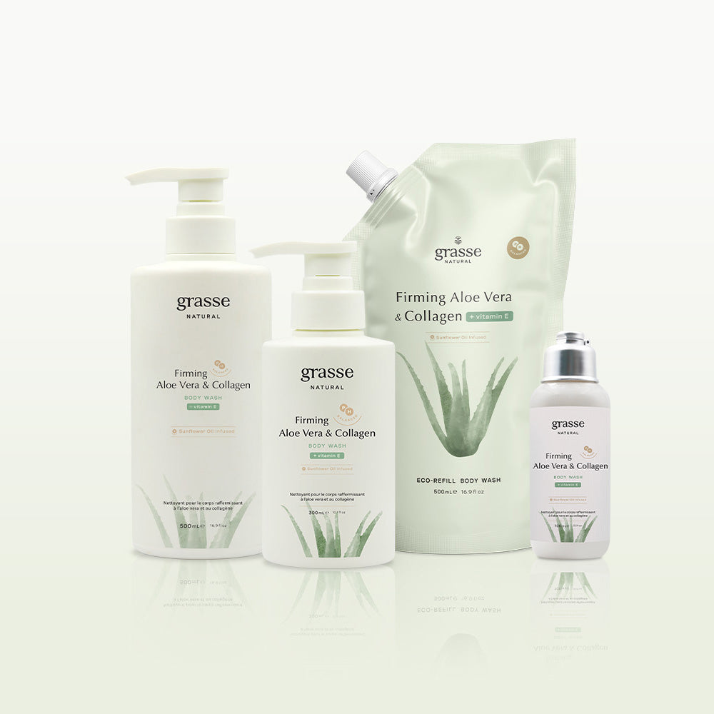 Grasse Natural Firming Aloe Vera and Collagen - Sunflower Oil Body Wash