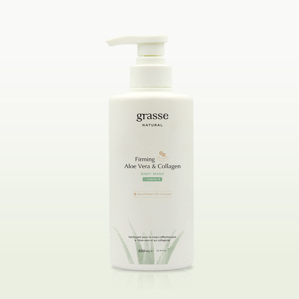 Grasse Natural Firming Aloe Vera and Collagen - Sunflower Oil Body Wash