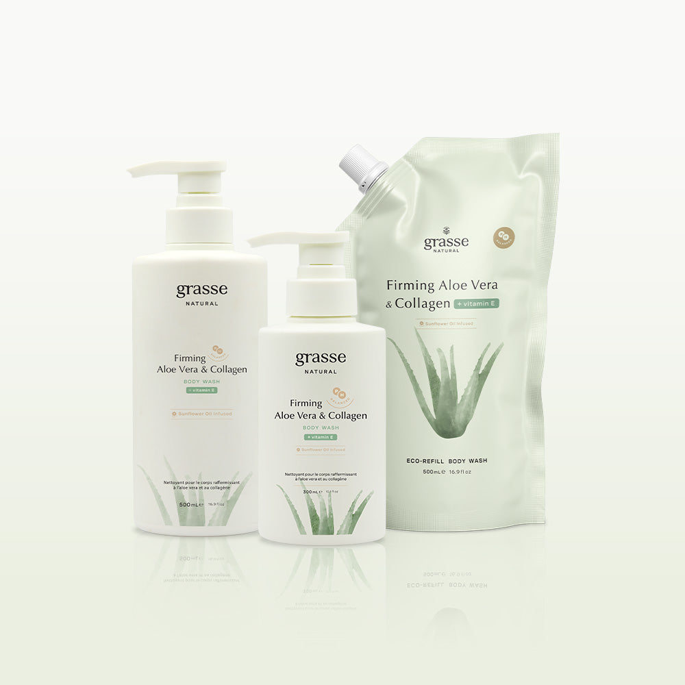 Grasse Natural Firming Aloe Vera and Collagen - Sunflower Oil Body Wash