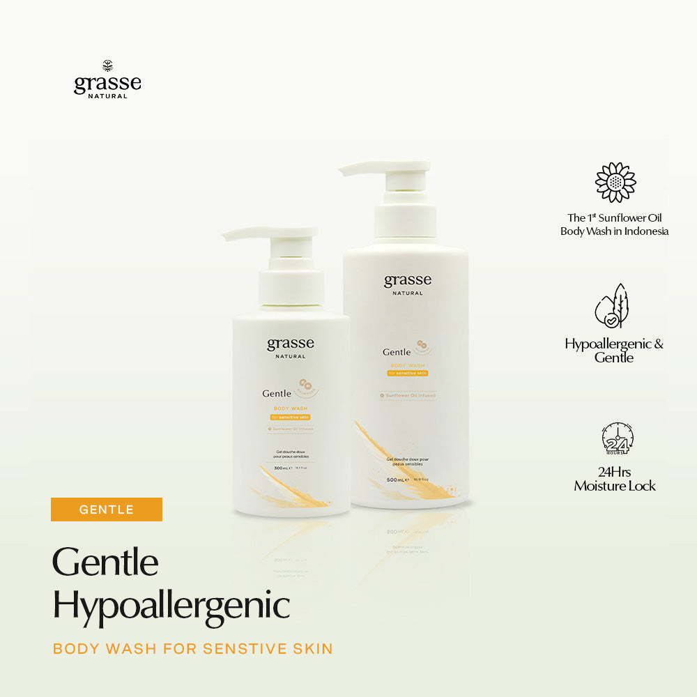 Grasse Natural Gentle Hypoallergenic Body Wash for Senstive Skin