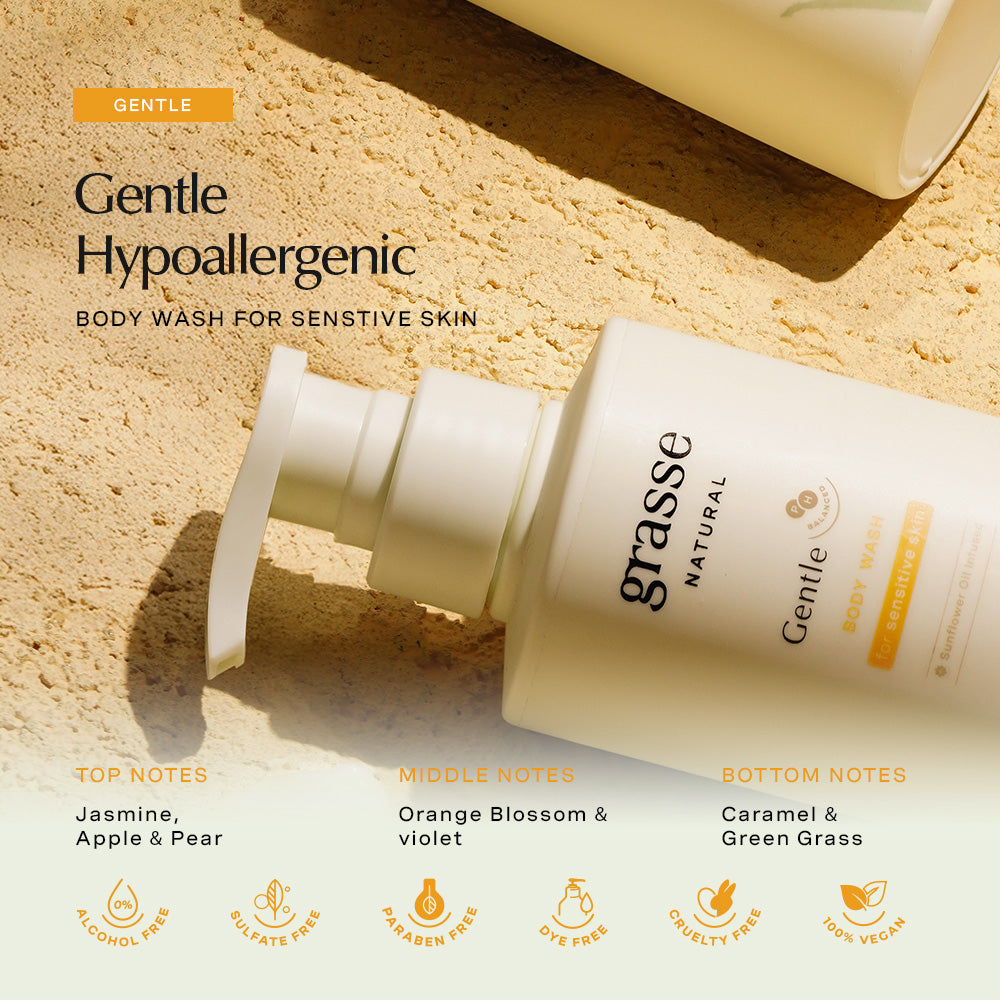 Grasse Natural Gentle Hypoallergenic Body Wash for Senstive Skin