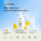 Grasse Natural Mild Cotton Dew Sunflower Oil Body Lotion