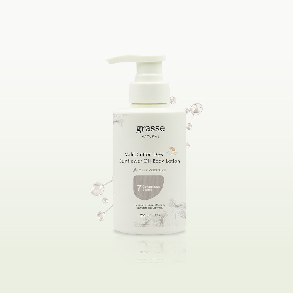 Grasse Natural Mild Cotton Dew Sunflower Oil Body Lotion