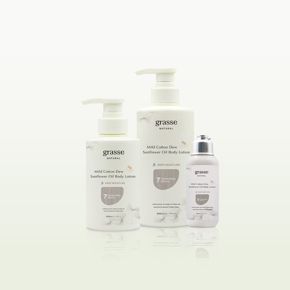 Grasse Natural Mild Cotton Dew Sunflower Oil Body Lotion