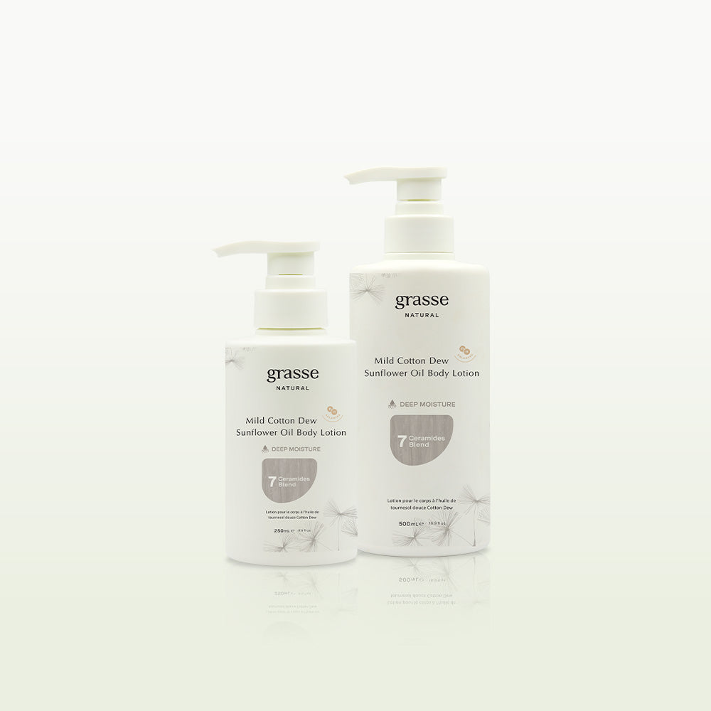 Grasse Natural Mild Cotton Dew Sunflower Oil Body Lotion