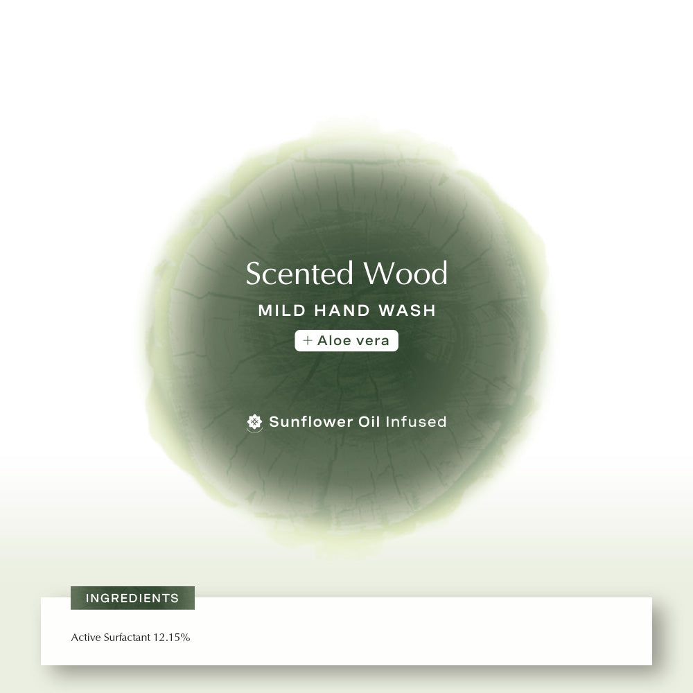 Grasse Natural Scented Wood Mild Hand wash - Sunflower Oil Infused