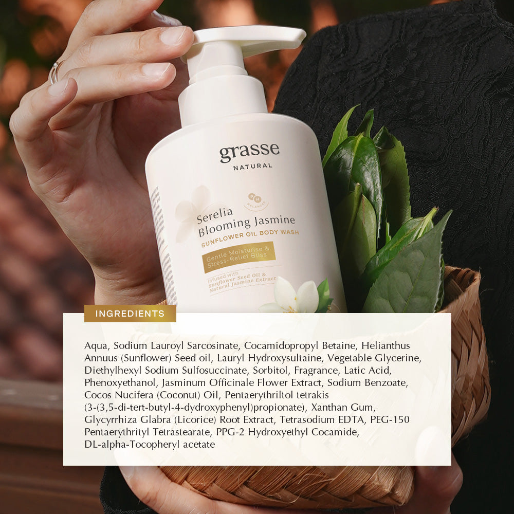 Grasse Natural Serelia Blooming Jasmine Body Wash